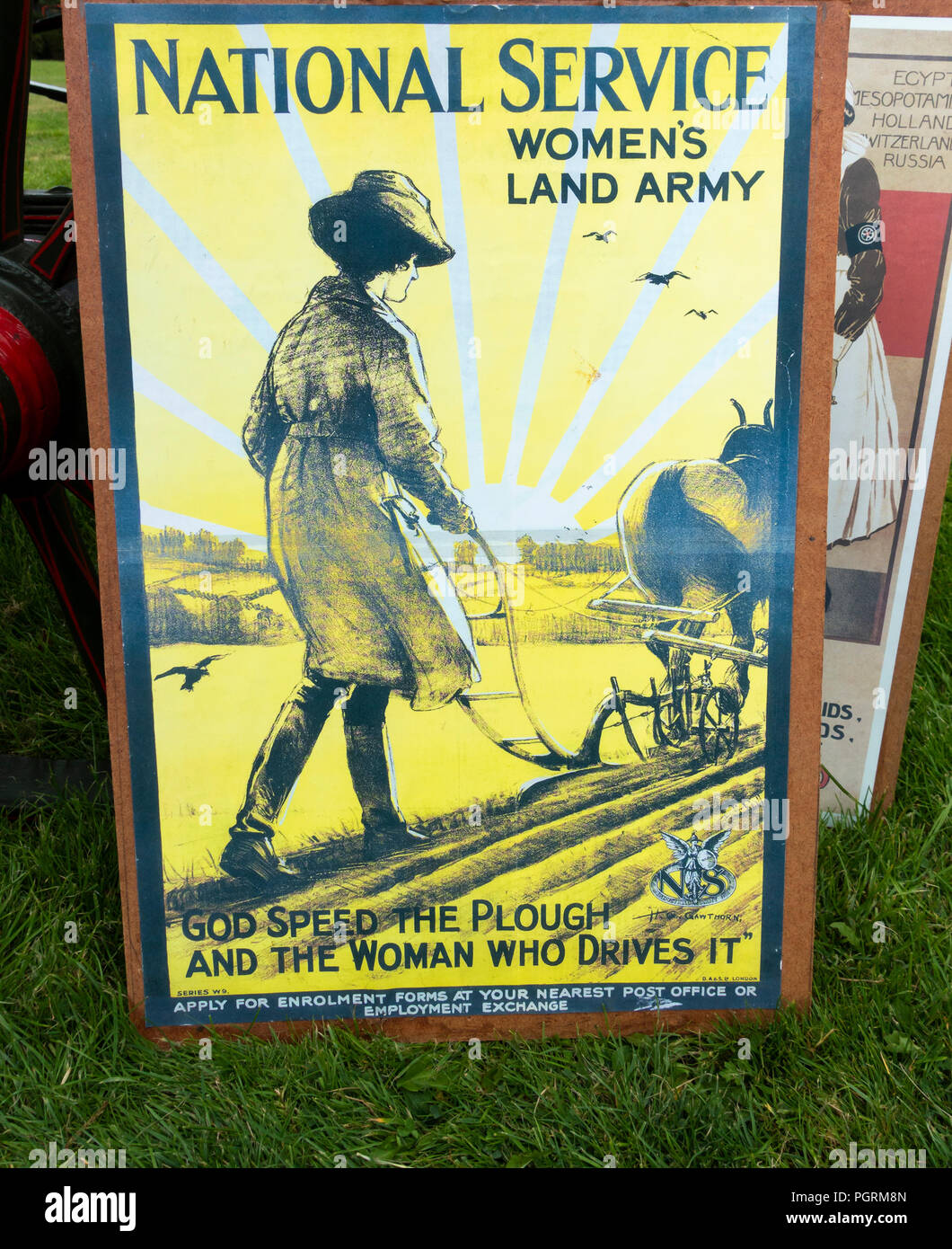 National Service women`s land Army vintage poster Stock Photo
